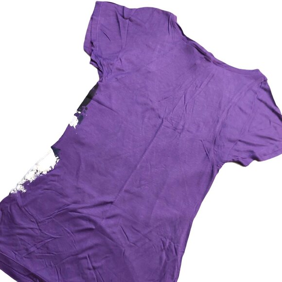 Richmond Purple Graphic Print Glitter Tee Shirt Sz 42 NWT - Picture 10 of 13